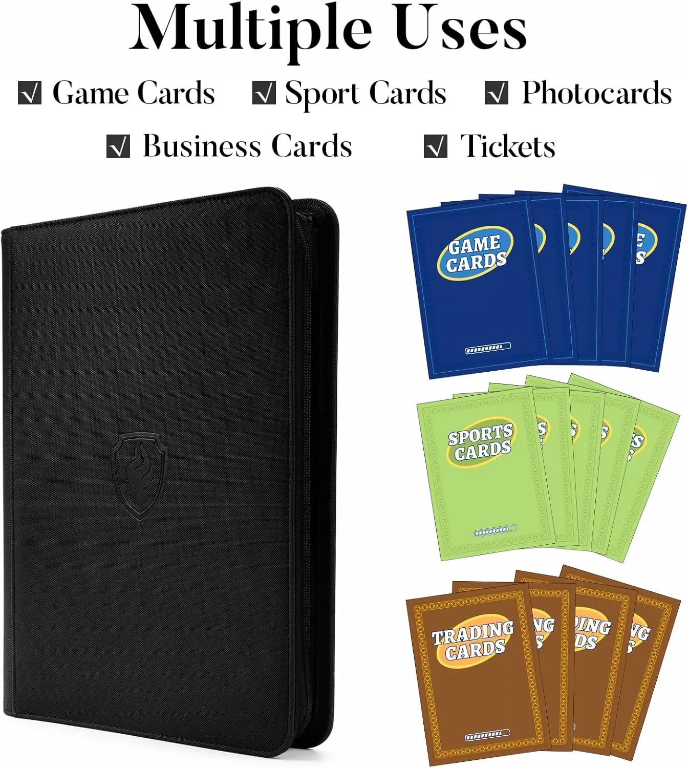 9-Pocket Trading Card Binder, 360-Pocket Card Binder, Storage Card Album, Game Cards, Sports Cards and Collectible Cards