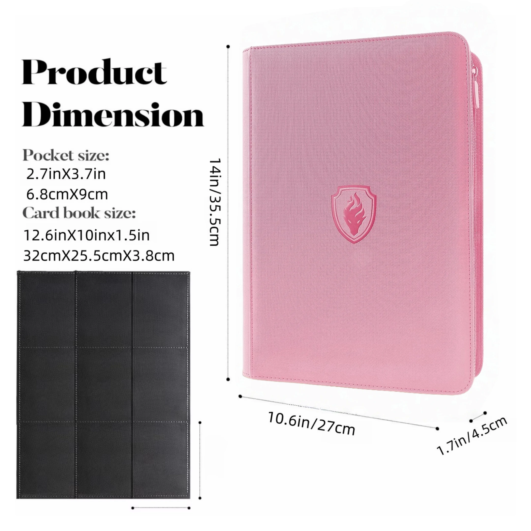 9-Pocket Trading Card Binder, 360-Pocket Card Binder, Storage Card Album, Game Cards, Sports Cards and Collectible Cards