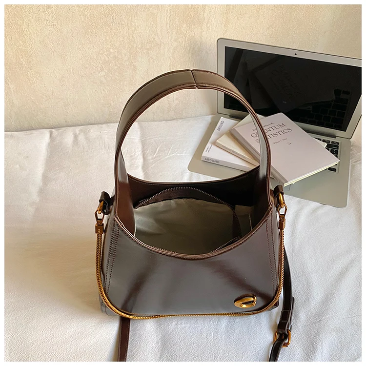 New Fashionable Brand Design Underarm Bag Women High-quality Shoulder Bag with Two Shoulder Straps Shopper Commuter Zipper Totes