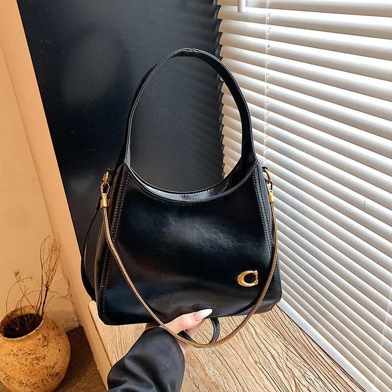 New Fashionable Brand Design Underarm Bag Women High-quality Shoulder Bag with Two Shoulder Straps Shopper Commuter Zipper Totes