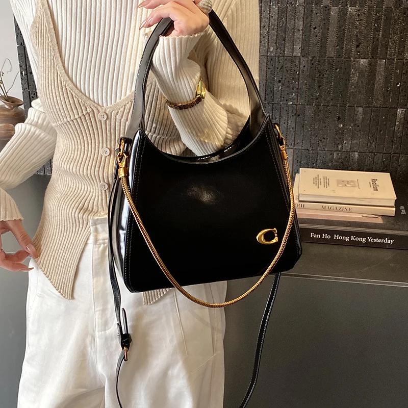 New Fashionable Brand Design Underarm Bag Women High-quality Shoulder Bag with Two Shoulder Straps Shopper Commuter Zipper Totes