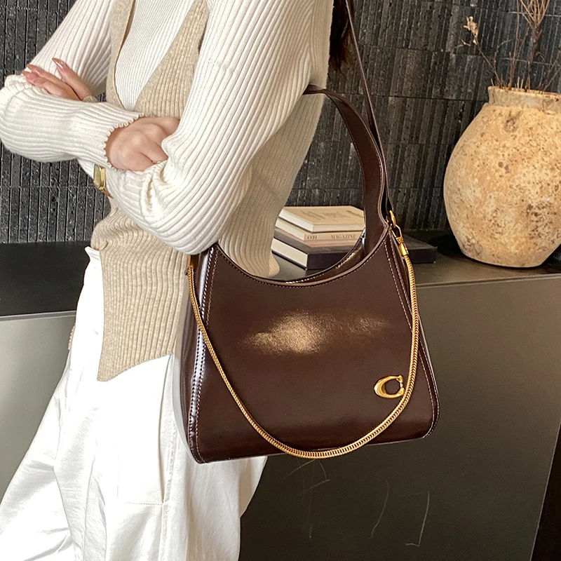 New Fashionable Brand Design Underarm Bag Women High-quality Shoulder Bag with Two Shoulder Straps Shopper Commuter Zipper Totes