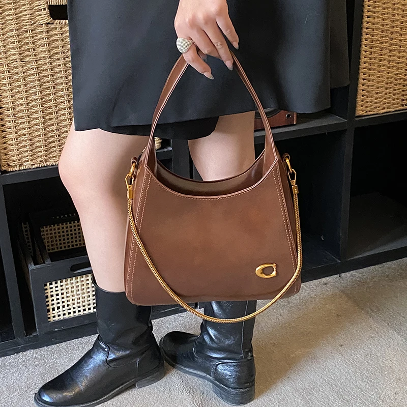 New Fashionable Brand Design Underarm Bag Women High-quality Shoulder Bag with Two Shoulder Straps Shopper Commuter Zipper Totes