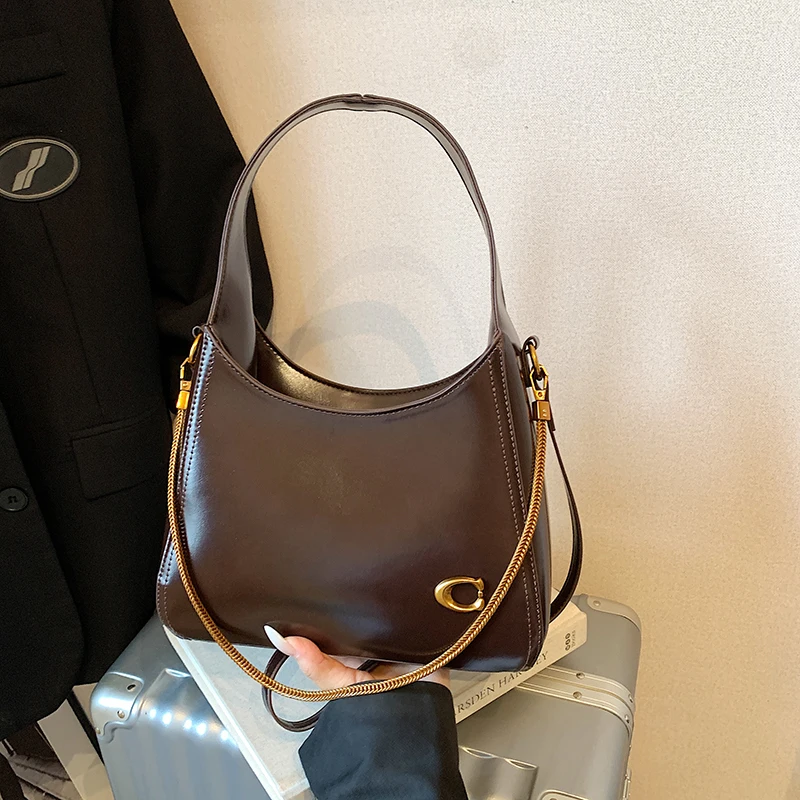 New Fashionable Brand Design Underarm Bag Women High-quality Shoulder Bag with Two Shoulder Straps Shopper Commuter Zipper Totes