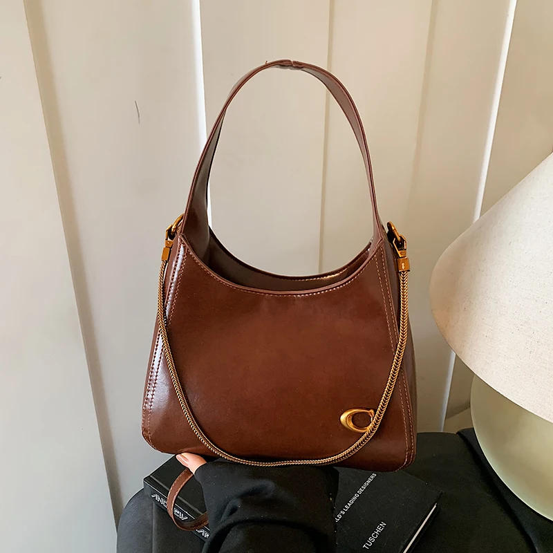 New Fashionable Brand Design Underarm Bag Women High-quality Shoulder Bag with Two Shoulder Straps Shopper Commuter Zipper Totes