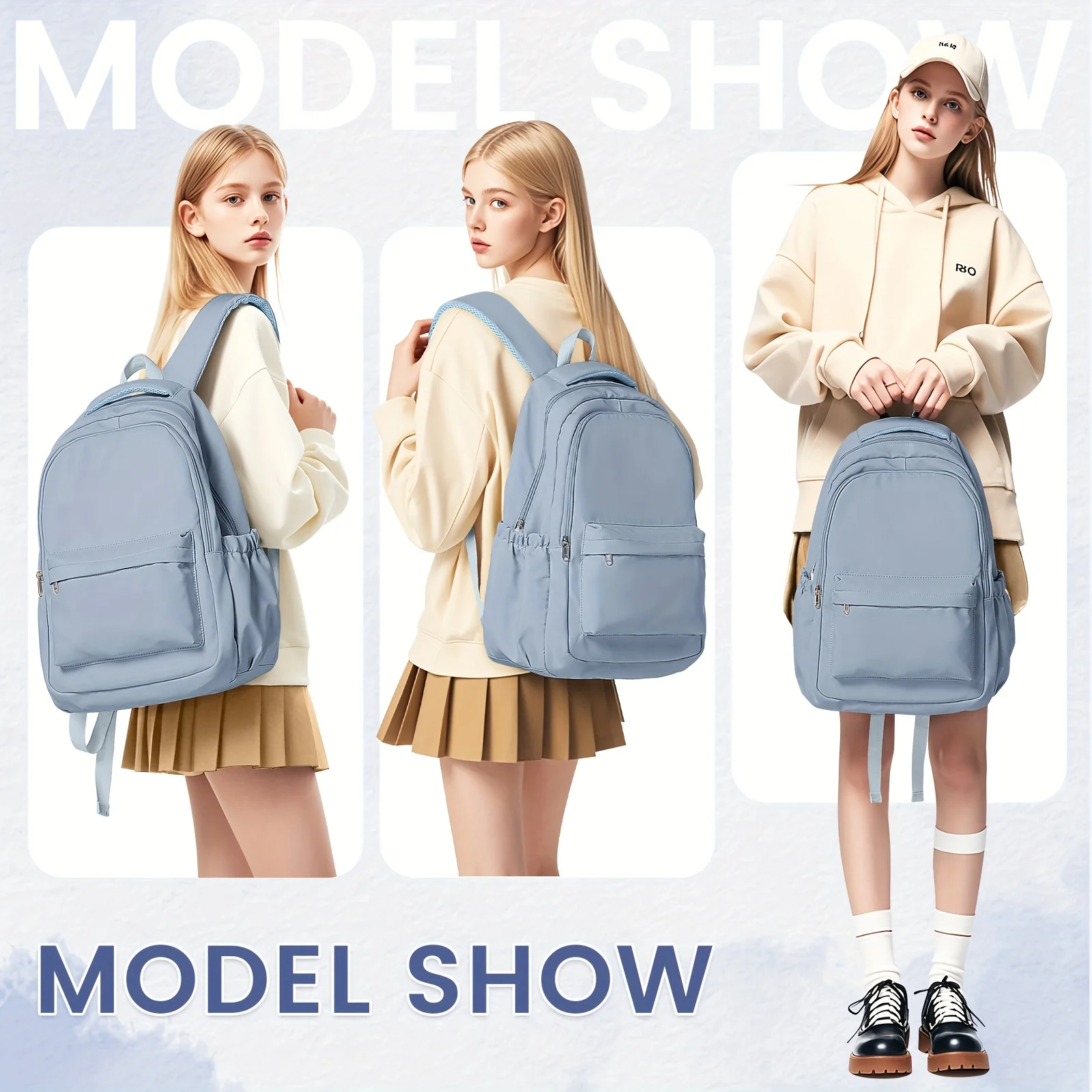 Backpack for Female College Students, High School Girls, Middle School Girls, Versatile, Suitable for Boys, Daily Outdoor Use.