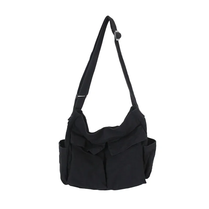 Workwear Canvas Shoulder Bag Large Capacity Retro Messenger Bag New Student Class Messenger Bag
