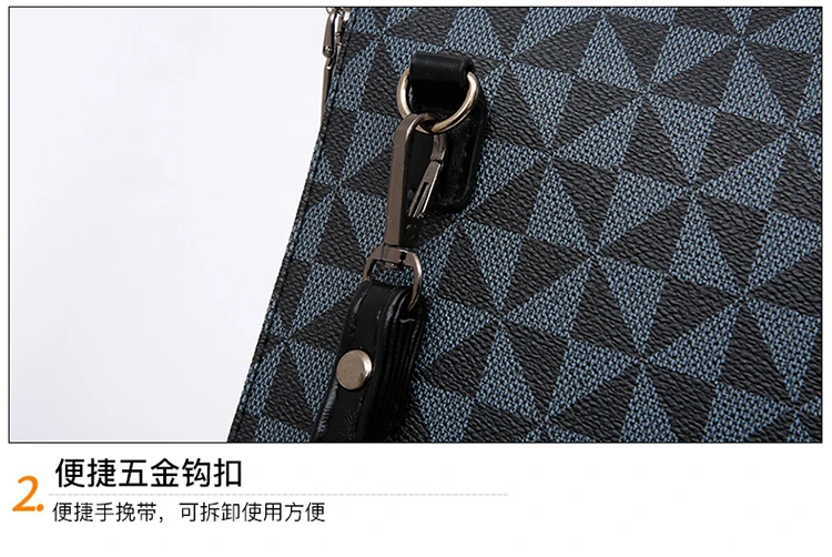 2026 New Men's Business Casual Clutch Bag Fashion Shark Print Envelope Bag Wallet Phone Bag Large Capacity Men's Gifts Pouch Pho