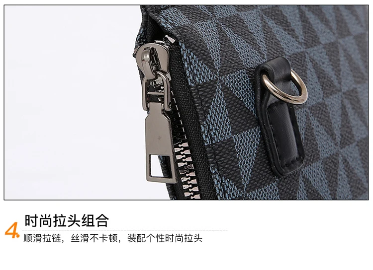 2026 New Men's Business Casual Clutch Bag Fashion Shark Print Envelope Bag Wallet Phone Bag Large Capacity Men's Gifts Pouch Pho