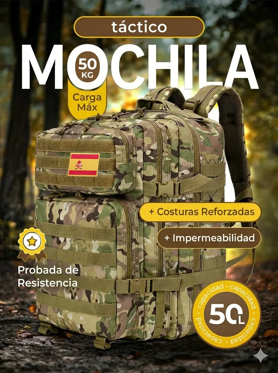 50L/32L Men's and Women's Outdoor Backpacks Tactical Lightweight Backpack, Large Capacity Breathable Outdoor Pack, Hiking Mountain