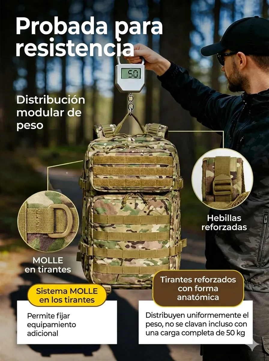 50L/32L Men's and Women's Outdoor Backpacks Tactical Lightweight Backpack, Large Capacity Breathable Outdoor Pack, Hiking Mountain