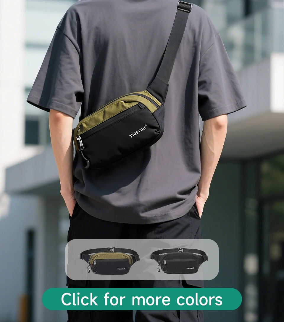 Tigernu New Light Weight Crossbody Bag Men Shoulder Bag Splashproof Waist Bag Male Multi-purpose Sling Bag