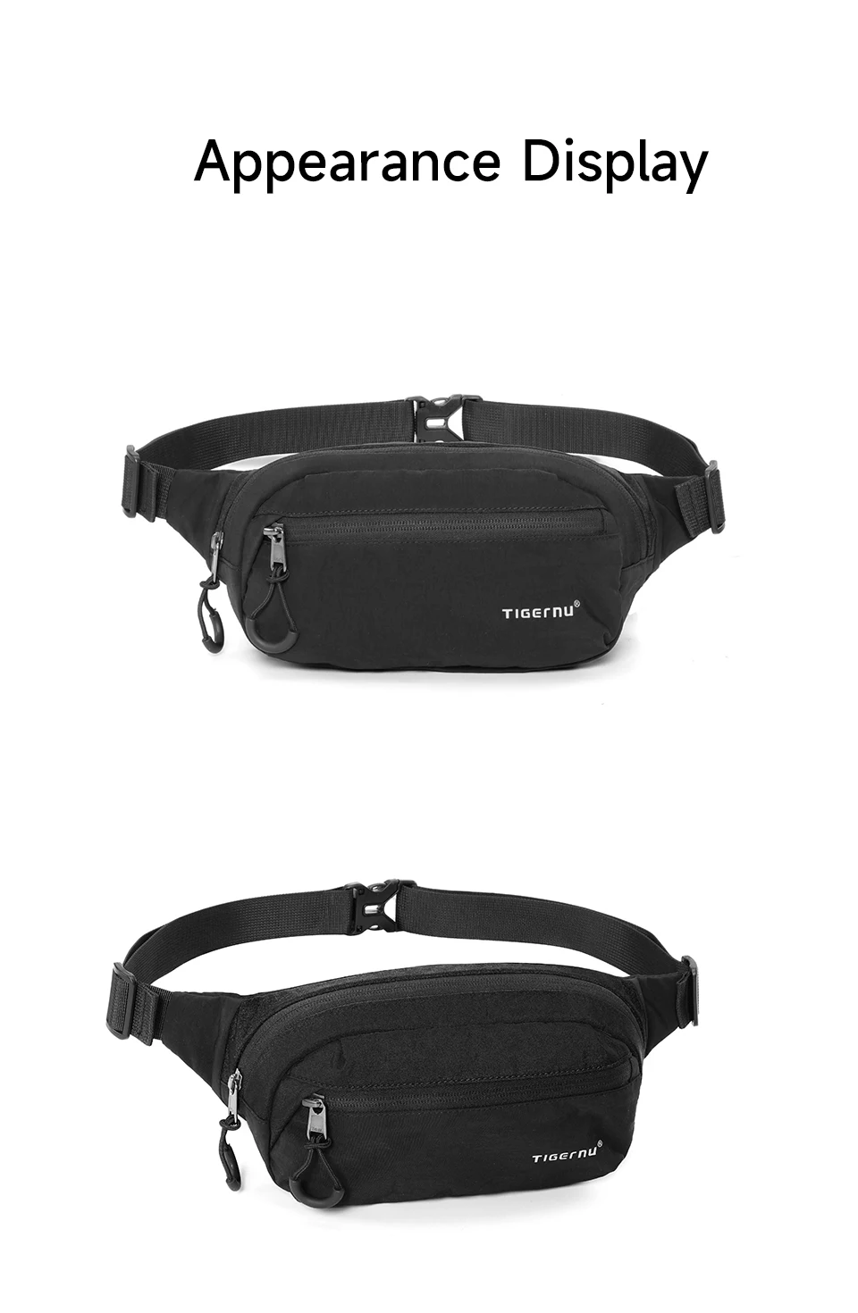 Tigernu New Light Weight Crossbody Bag Men Shoulder Bag Splashproof Waist Bag Male Multi-purpose Sling Bag