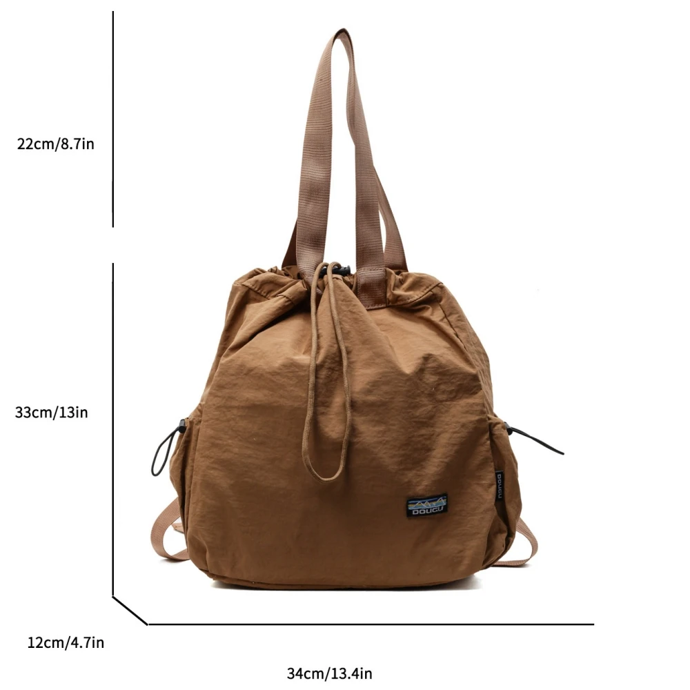 Multi-functional Fashion Backpacks For Women Nylon Large Capacity Shopper Shoulder Totes Drawstring Bucket Travelling Rucksack