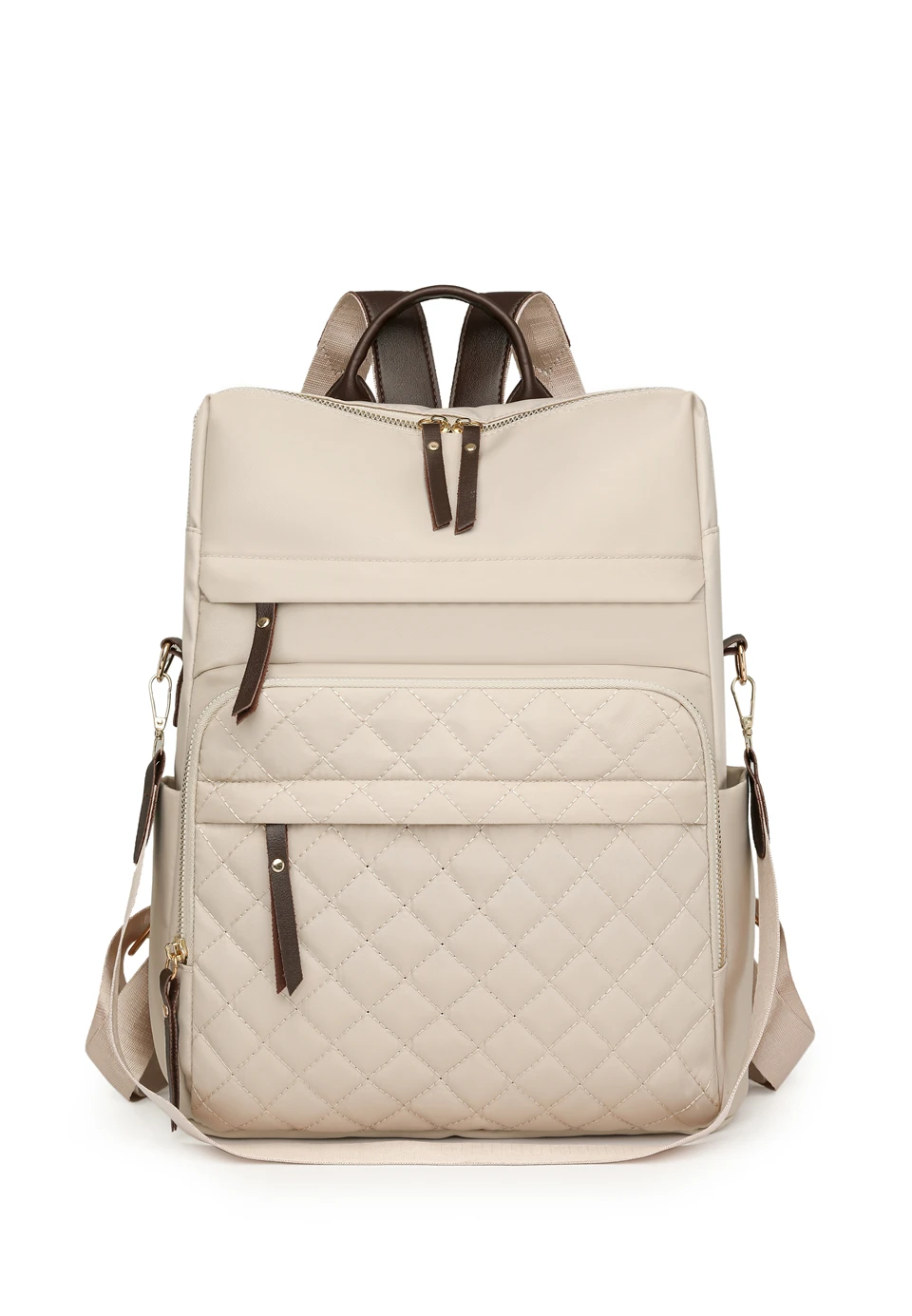 Fashion Plaid Daypack Women Waterproof Nylon Backpack Purse Ladies Large Capacity Book Bag Outdoor Travel Weekend Schoolbags