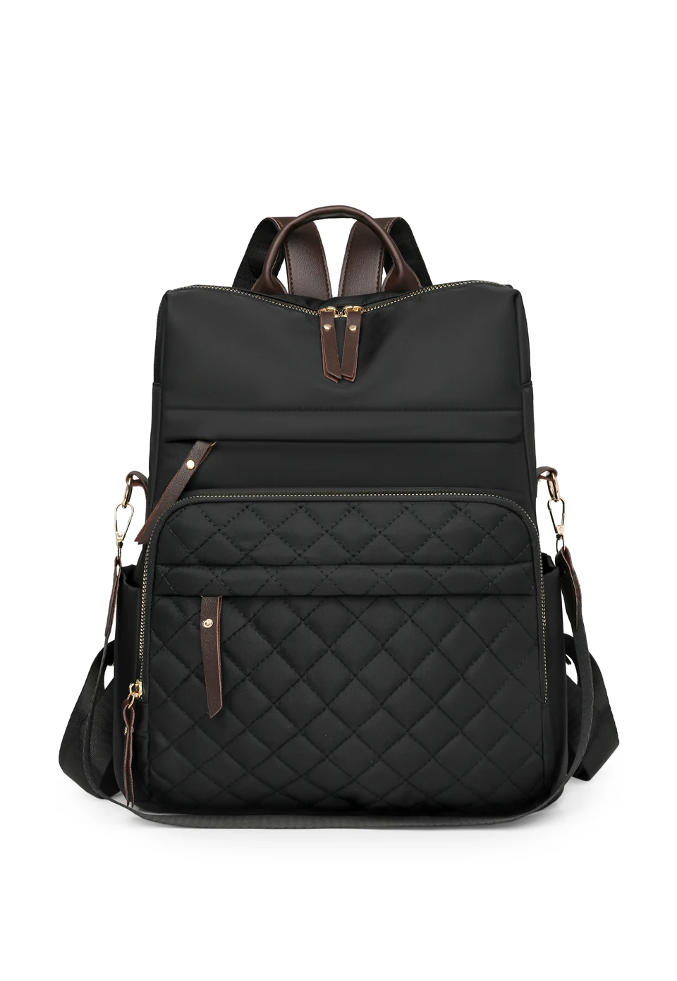 Fashion Plaid Daypack Women Waterproof Nylon Backpack Purse Ladies Large Capacity Book Bag Outdoor Travel Weekend Schoolbags