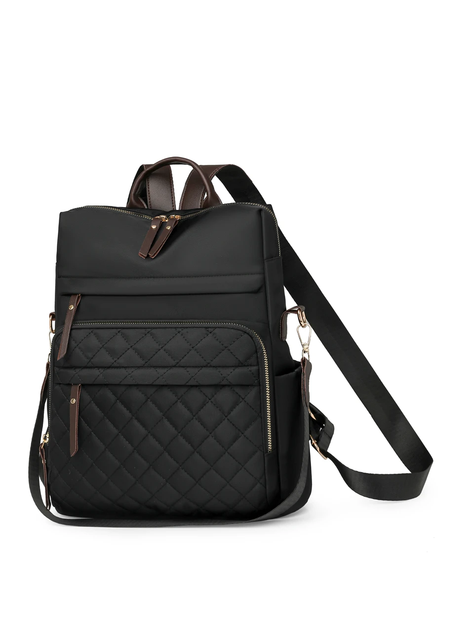 Fashion Plaid Daypack Women Waterproof Nylon Backpack Purse Ladies Large Capacity Book Bag Outdoor Travel Weekend Schoolbags