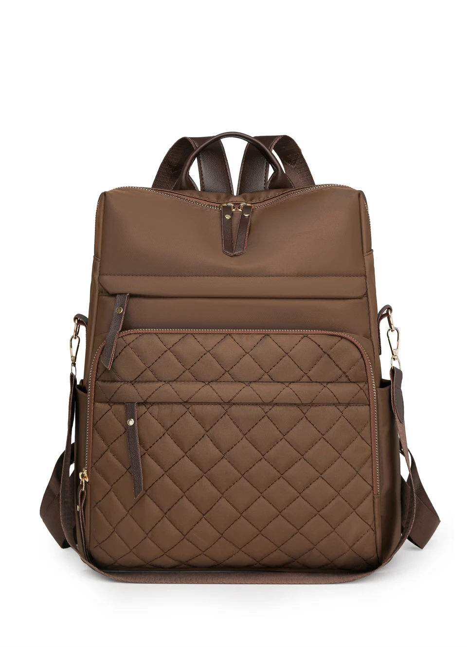 Fashion Plaid Daypack Women Waterproof Nylon Backpack Purse Ladies Large Capacity Book Bag Outdoor Travel Weekend Schoolbags