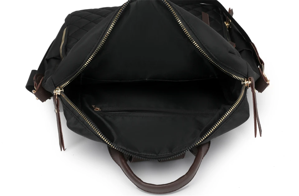 Fashion Plaid Daypack Women Waterproof Nylon Backpack Purse Ladies Large Capacity Book Bag Outdoor Travel Weekend Schoolbags