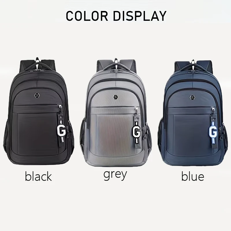 Durable Wear‑proof Oxford Backpack High‑capacity Multi‑zipper Laptop Bag for Men Women Work, School and Outdoor Travel