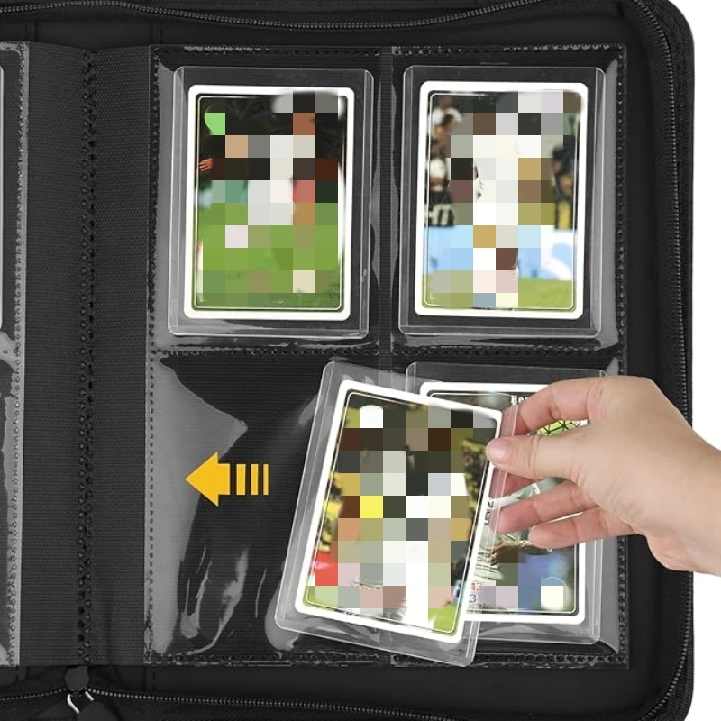 4-Pocket Toploader Binder, Top Loader Binder for Cards, Holds 160, Card Folders for Trading Cards or Sports Cards in 3 X 4''