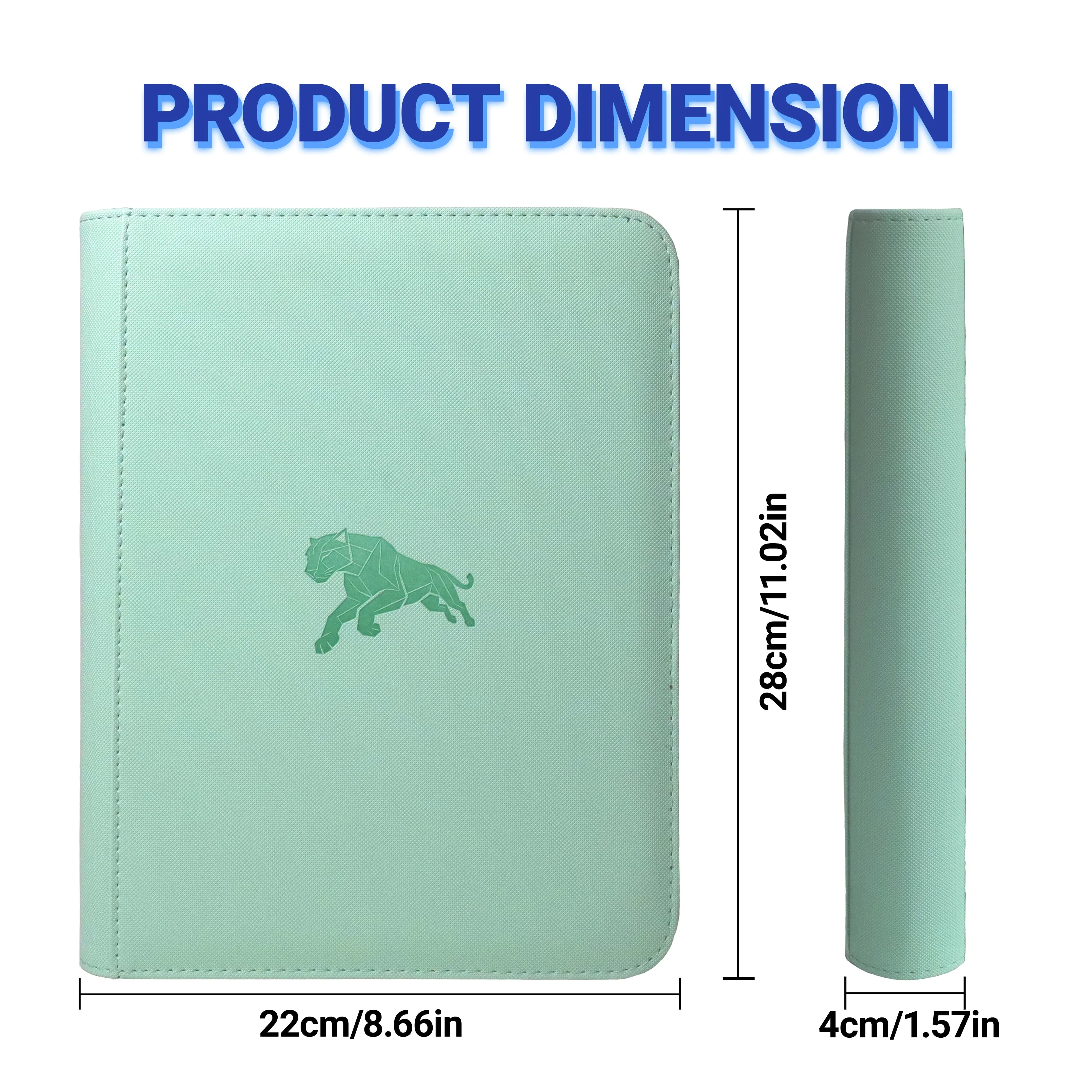 4-Pocket Double Sided 160 Pockets PU Card Binder, 3×4 Inch Trading Card Album for TCG Sports Cards