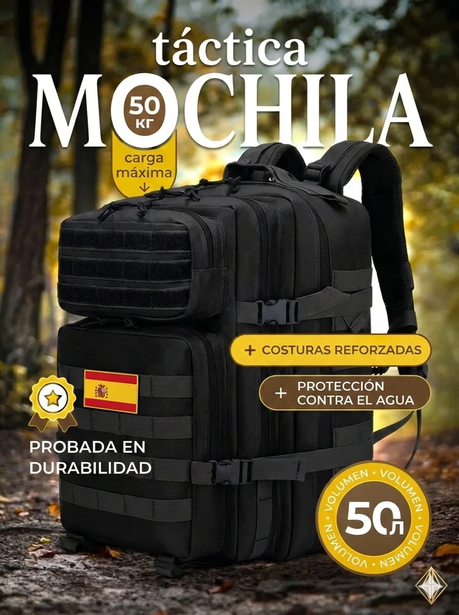 50L/32L Military Tactical Backpack, Large Assault Pack for Camping Hiking with MOLLE, Durable Daypack Rucksack for Men Travel Work