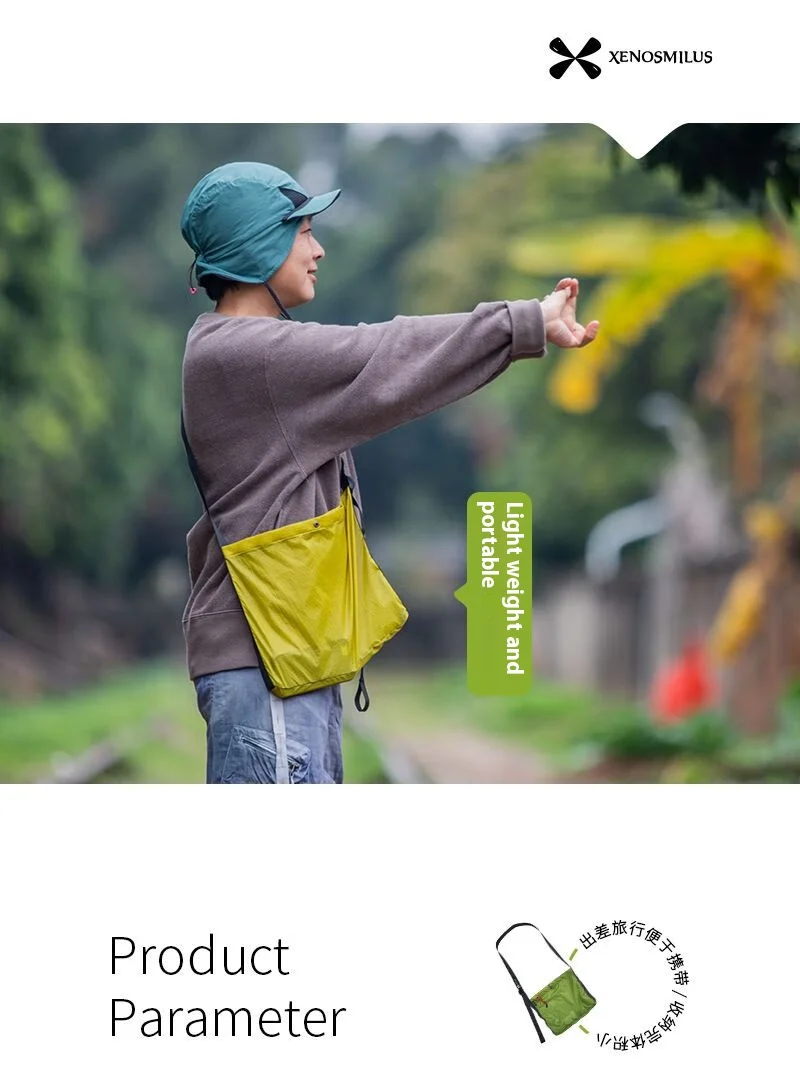 XENOSMILUS Travel Backpack - Portable and Lightweight Crossbody Shoulder Bag with Water-Resistant Skin for Business and Outdoors