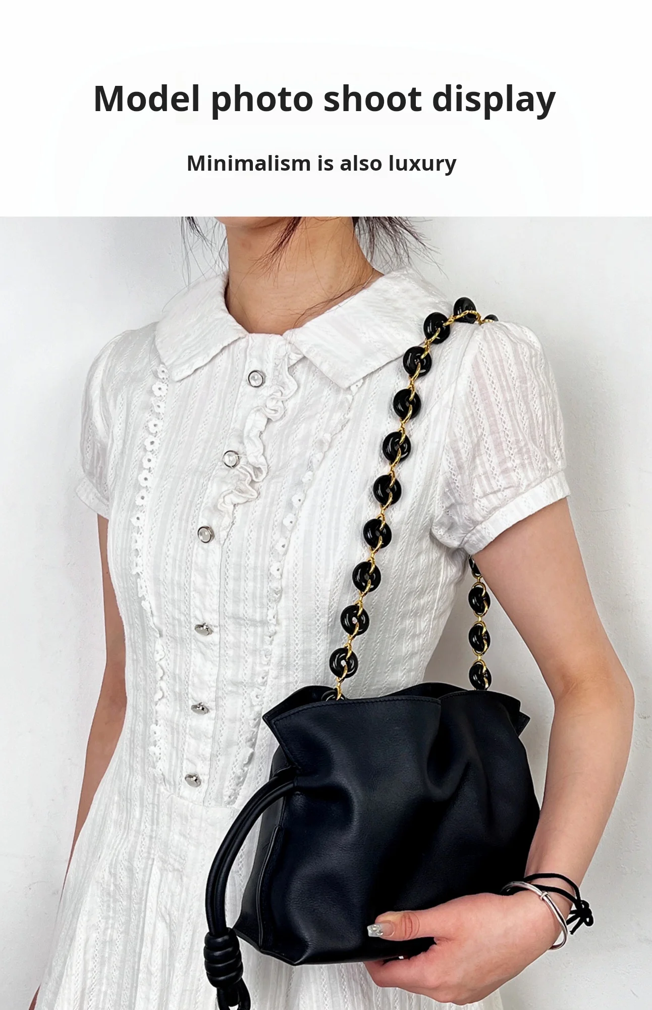 Donut Chain Replaceable Shoulder Bag For Puzzle Modification Decorative Hanging Chain Underarm Bag Strap Accessories