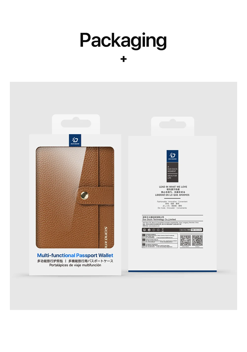 New Large Capacity Unisex Passport Holder Wallet - RFID Blocking PU Leather Travel Card Organizer with Money Clip