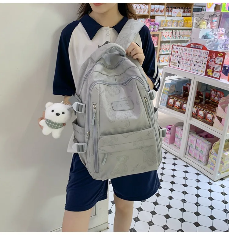 High-looking Backpack for Girls Lightweight and Large-capacity Schoolbag for Middle and High School Students Casual Backpack