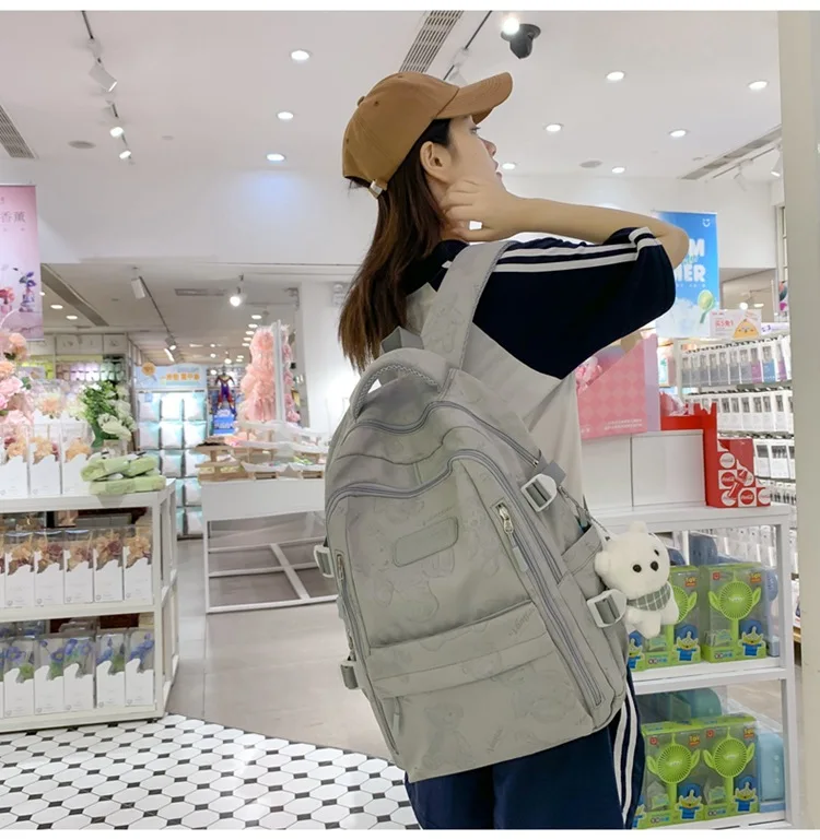 High-looking Backpack for Girls Lightweight and Large-capacity Schoolbag for Middle and High School Students Casual Backpack