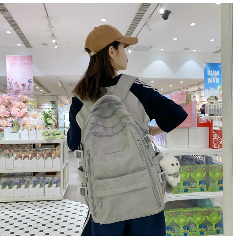 High-looking Backpack for Girls Lightweight and Large-capacity Schoolbag for Middle and High School Students Casual Backpack