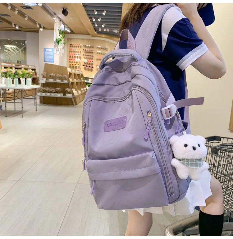 High-looking Backpack for Girls Lightweight and Large-capacity Schoolbag for Middle and High School Students Casual Backpack