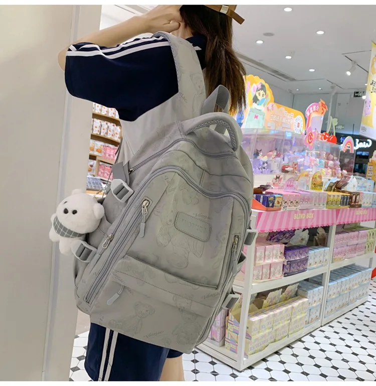 High-looking Backpack for Girls Lightweight and Large-capacity Schoolbag for Middle and High School Students Casual Backpack