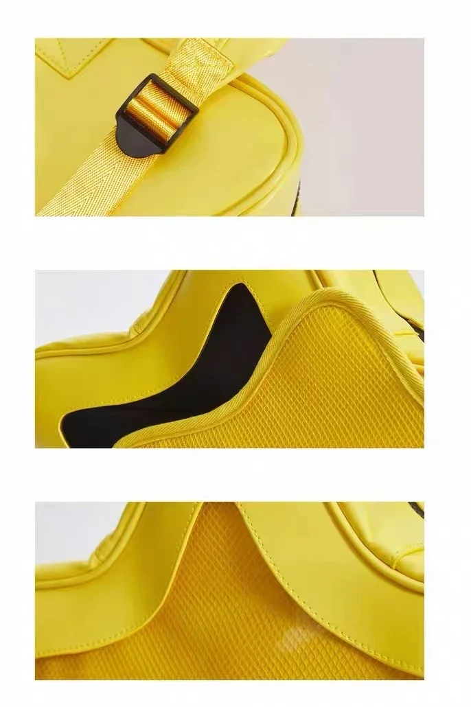 Yellow Star Ita Bag Girls Cute Fashion Kawaii Backpack Y2K Waterproof Front Pocket Transparent Knapsack Teenage Travel Schoolbag