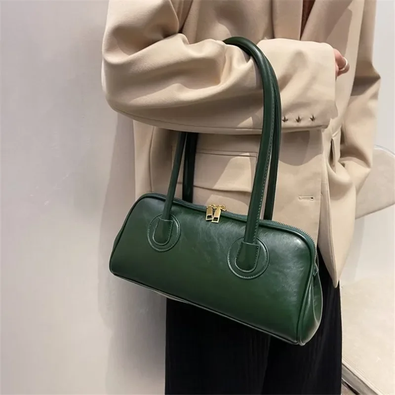 Classic Leather Handbag, Retro Simple Underarm Bag, Elegant Stylish Tote Bag for Women Everyday Casual Versatile Shoulder Bag