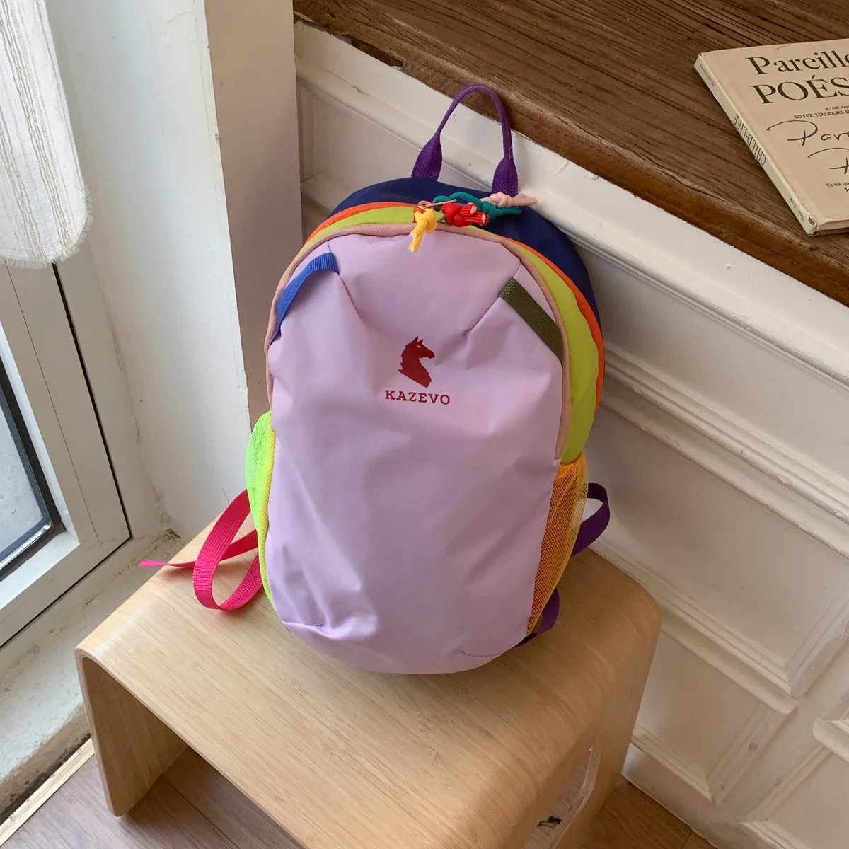 Trendy Sports Dopamine Style Fashion Backpack Nylon Material Large Capacity Backpack Hiking Outdoor Mountaineering Backpack