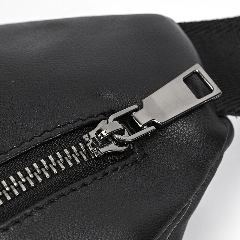 Luufan Soft genuine Leather Men's Chest Bag Male Mini Shoulder Crossbody Bag Anti Theft Chest Pack Men Outdoor Summer Sling Bag
