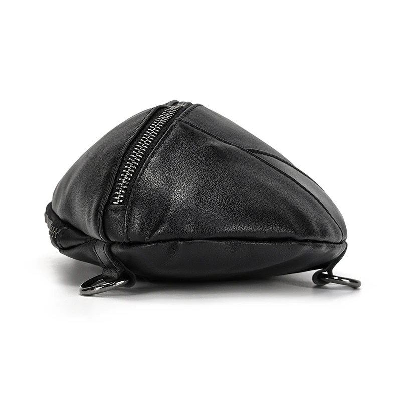 Luufan Soft genuine Leather Men's Chest Bag Male Mini Shoulder Crossbody Bag Anti Theft Chest Pack Men Outdoor Summer Sling Bag