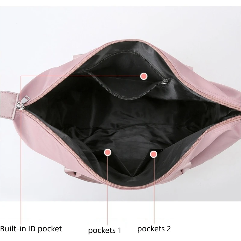 Large Capacity Lightweight Women's Travel Bag Wet and Dry Yoga Sports Bag Waterproof Boarding Suitcase Suitable for Travelling