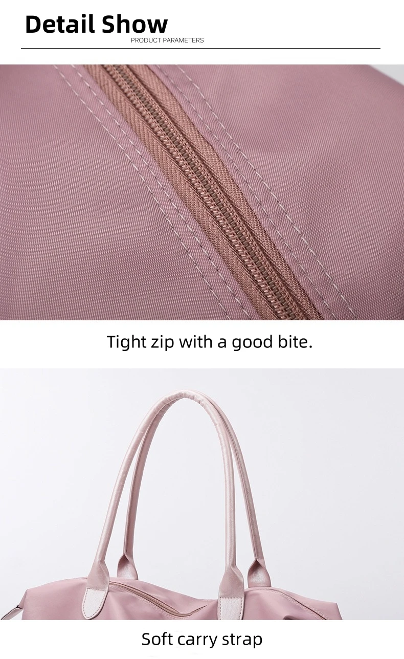 Large Capacity Lightweight Women's Travel Bag Wet and Dry Yoga Sports Bag Waterproof Boarding Suitcase Suitable for Travelling