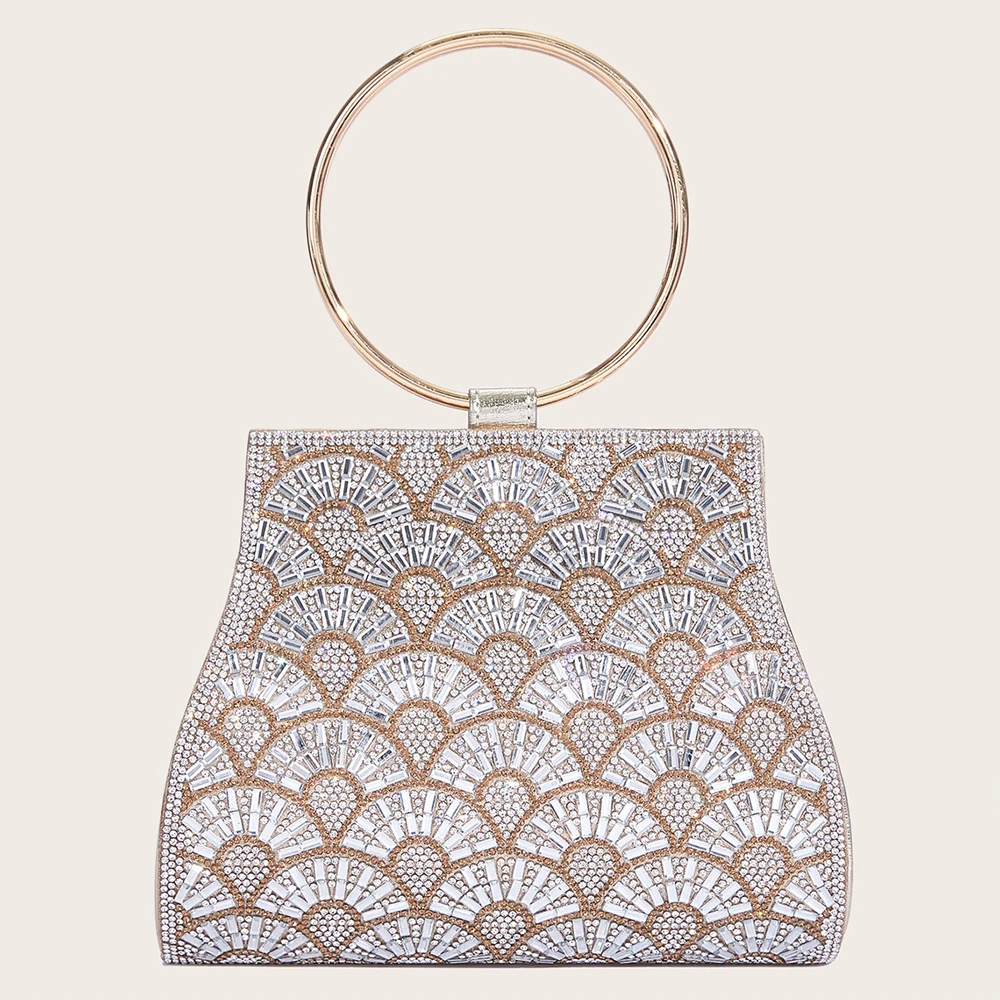 Women's Diamond Handbags Rhinestones Evening Bags Bridal Stones Clutch Purse Lady Clutches Bags Party Wedding Evening Bag Female