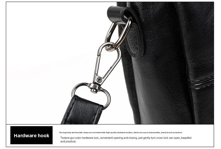 Fashionable Three Interlayer Synthetic Leather Crossbody Bag with Polyester Lining, Stylish Square Single Shoulder Bag for Women