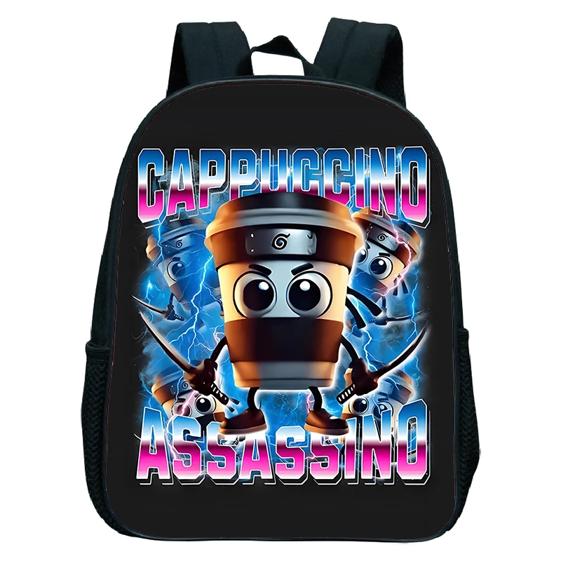 Italian Brainrot Tung Tung Tung Sahur Kids Backpack Toddler Boys Kindergarten School Bags Children Cartoon Waterproof Backpack