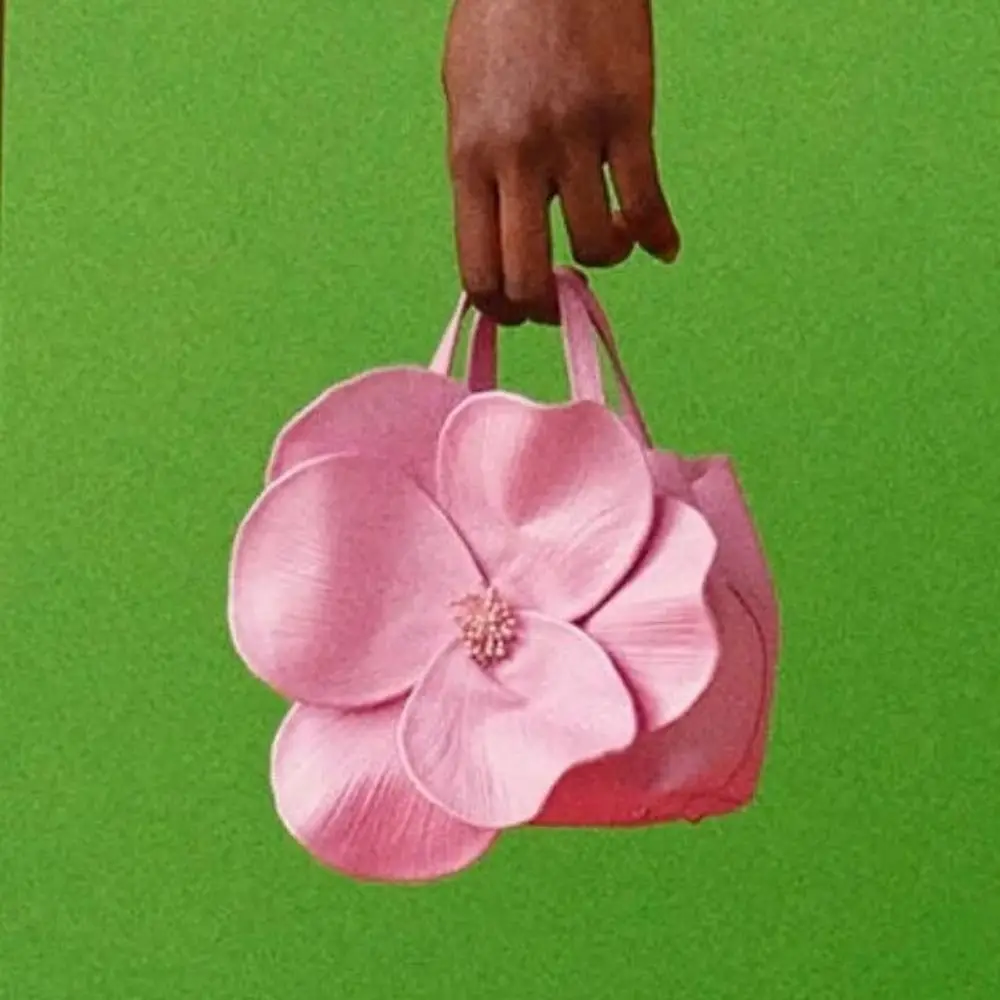 Designer Solid Mini Handbag High Quality Spliced Floral Flower Bag Temperament Minimalist Tote Bag Women