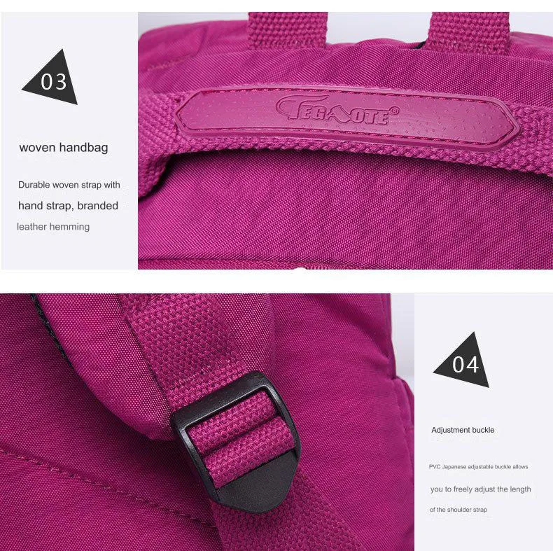 Tegaote School Backpack Student for Teenage Girl Boy 2024 Travel Back Packs Bag Women Nylon Waterproof Laptop Bagpack Unisex