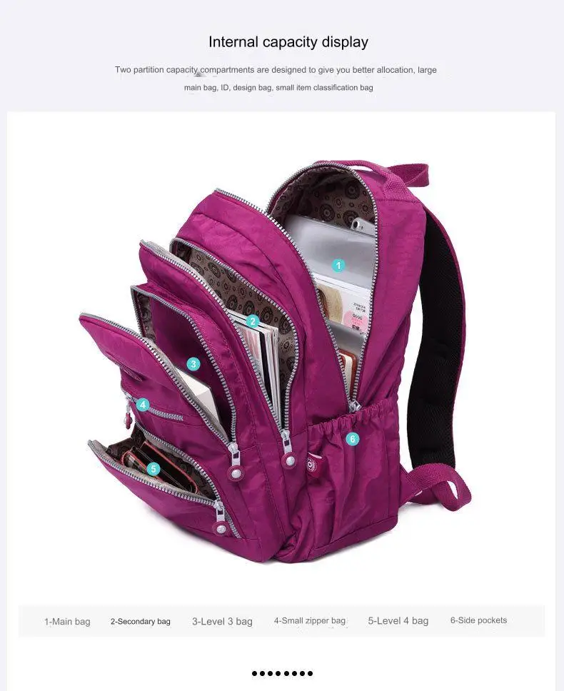 Tegaote School Backpack Student for Teenage Girl Boy 2024 Travel Back Packs Bag Women Nylon Waterproof Laptop Bagpack Unisex