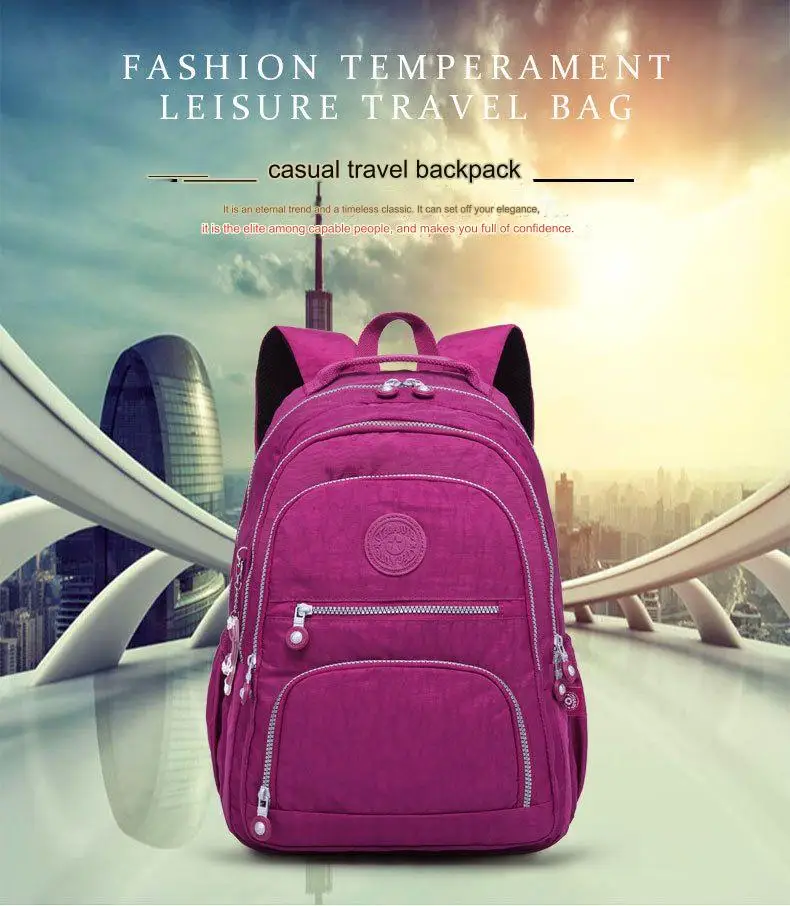Tegaote School Backpack Student for Teenage Girl Boy 2024 Travel Back Packs Bag Women Nylon Waterproof Laptop Bagpack Unisex