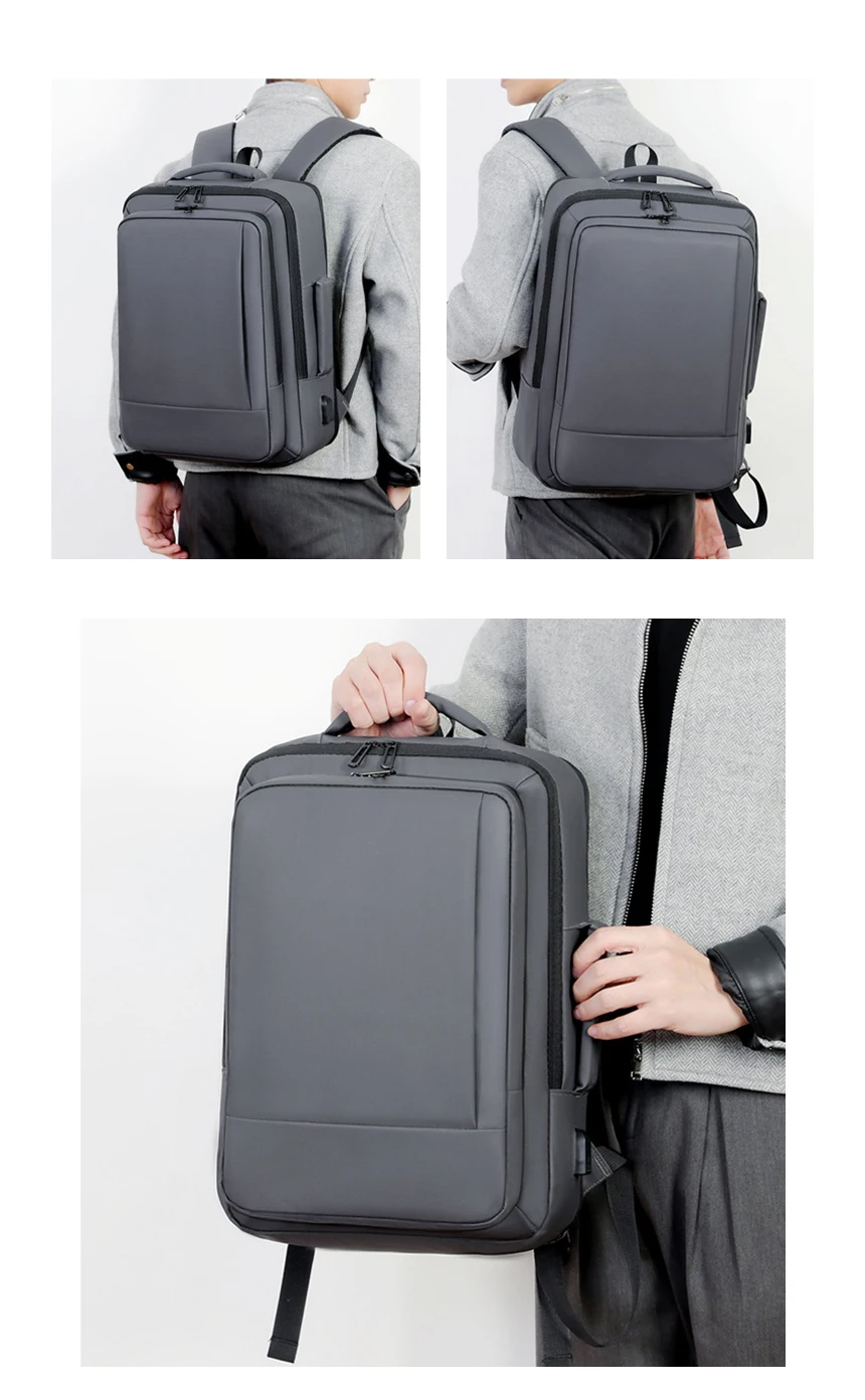 2026 Business Laptop Backpack Large Capacity Men's Backpack Expandable Multiple Use Business Travel Bag for Boarding